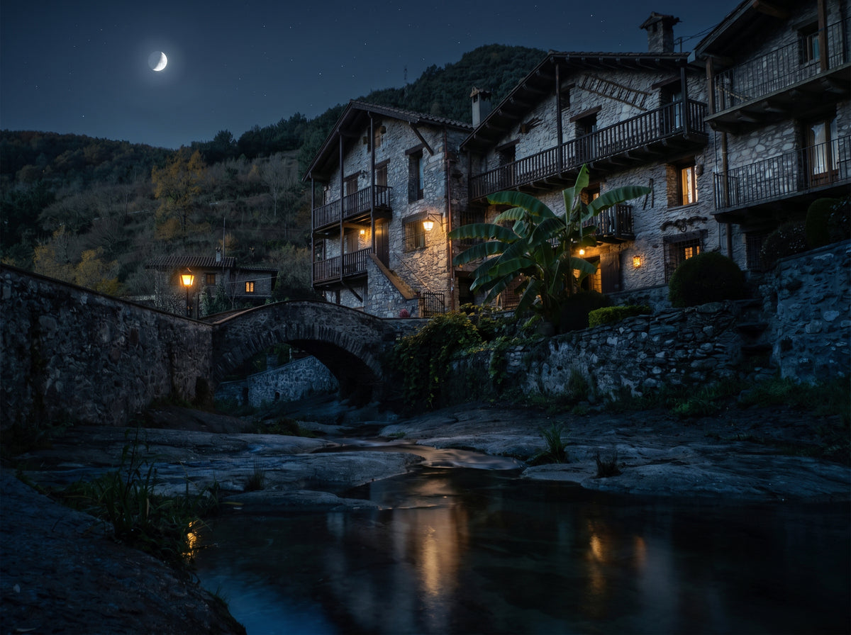 Crescent Over the Riverbed