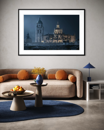 Veiled in Fog: Segovia Cathedral by Night