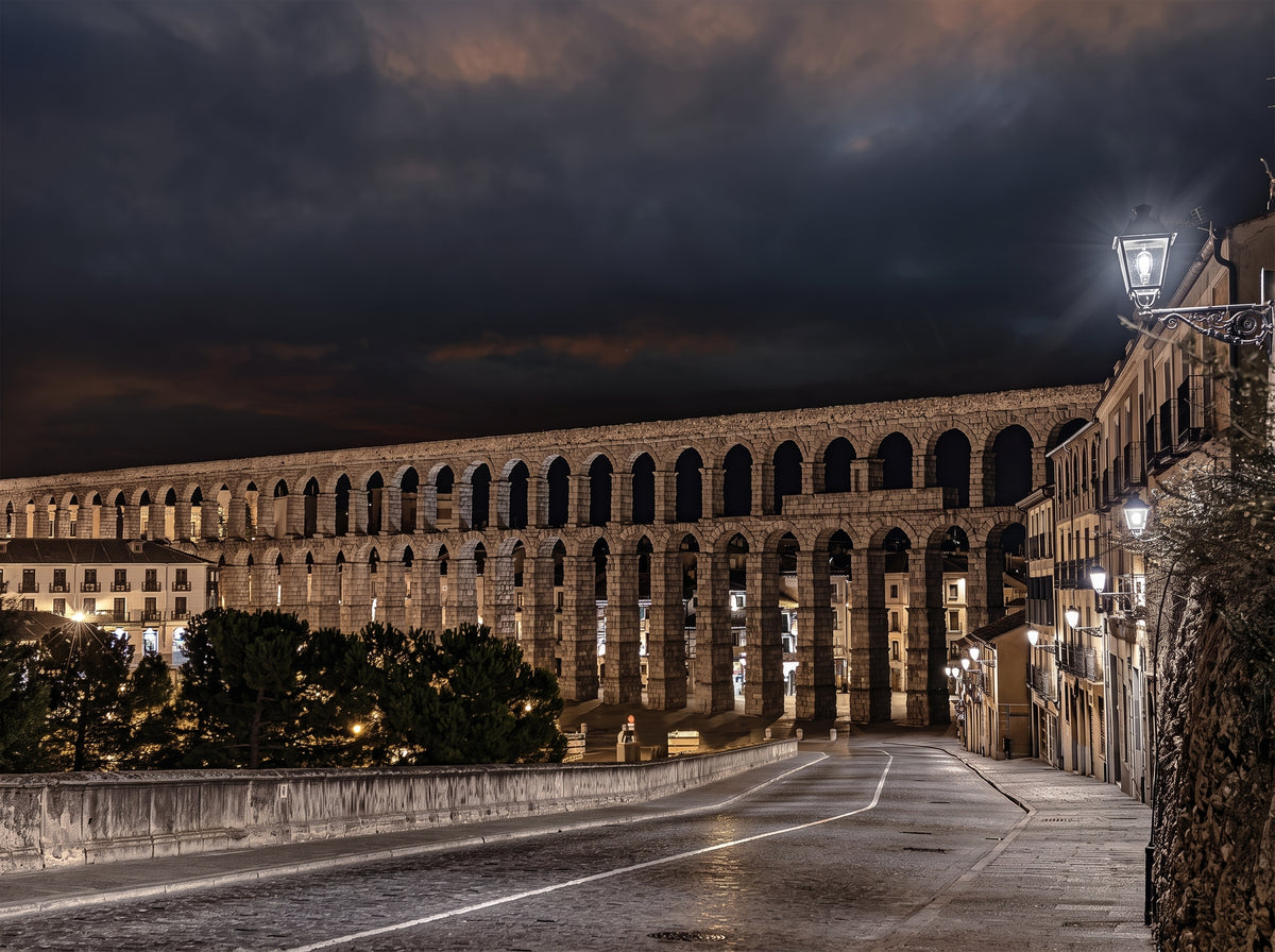 Storm Over Stone: Segovia Aqueduct