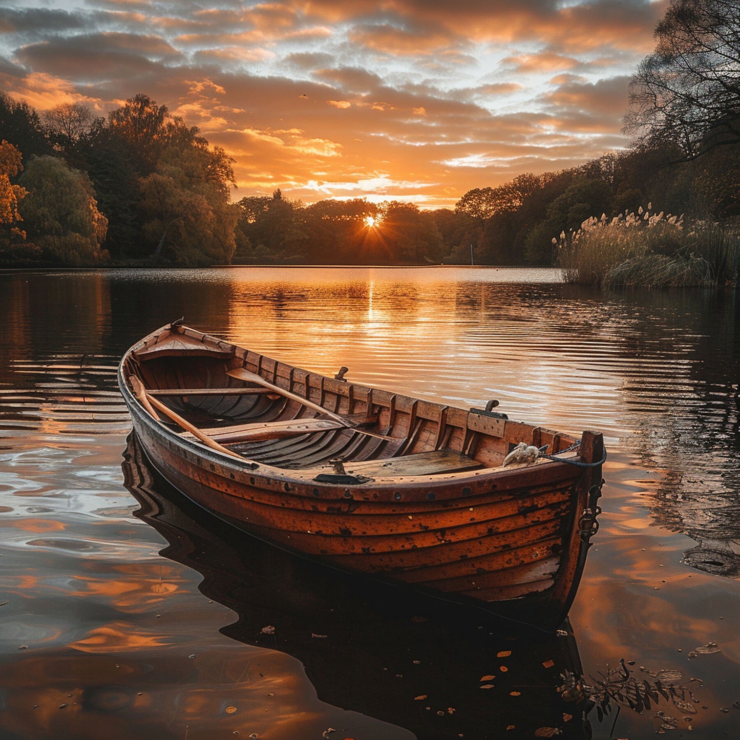 Boat on lake