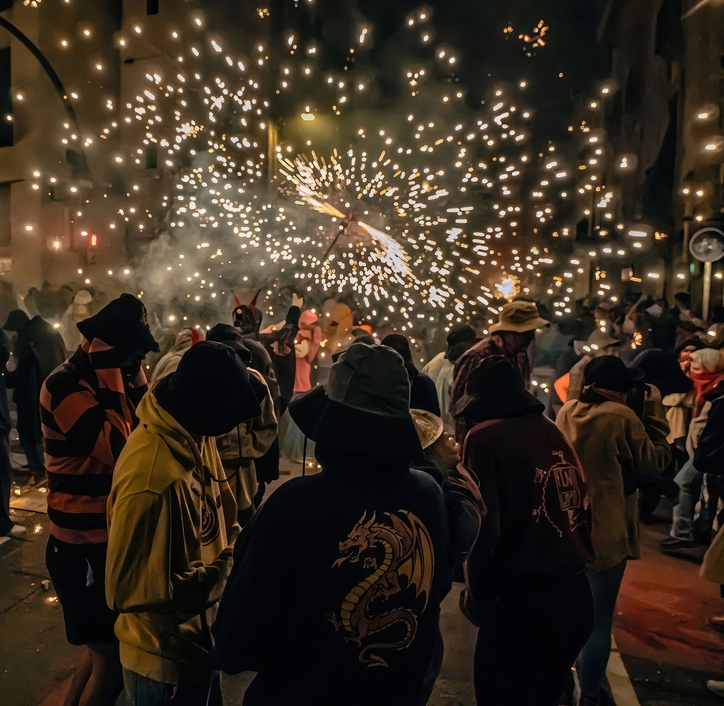 Golden Downpour: Correfocs, Barcelona