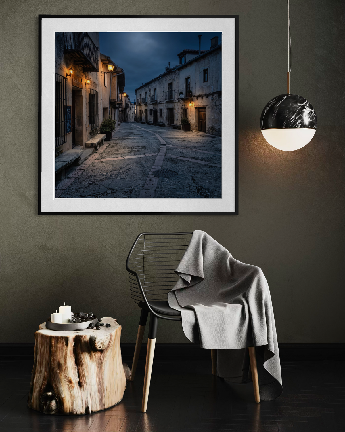 The Bench by Lamplight