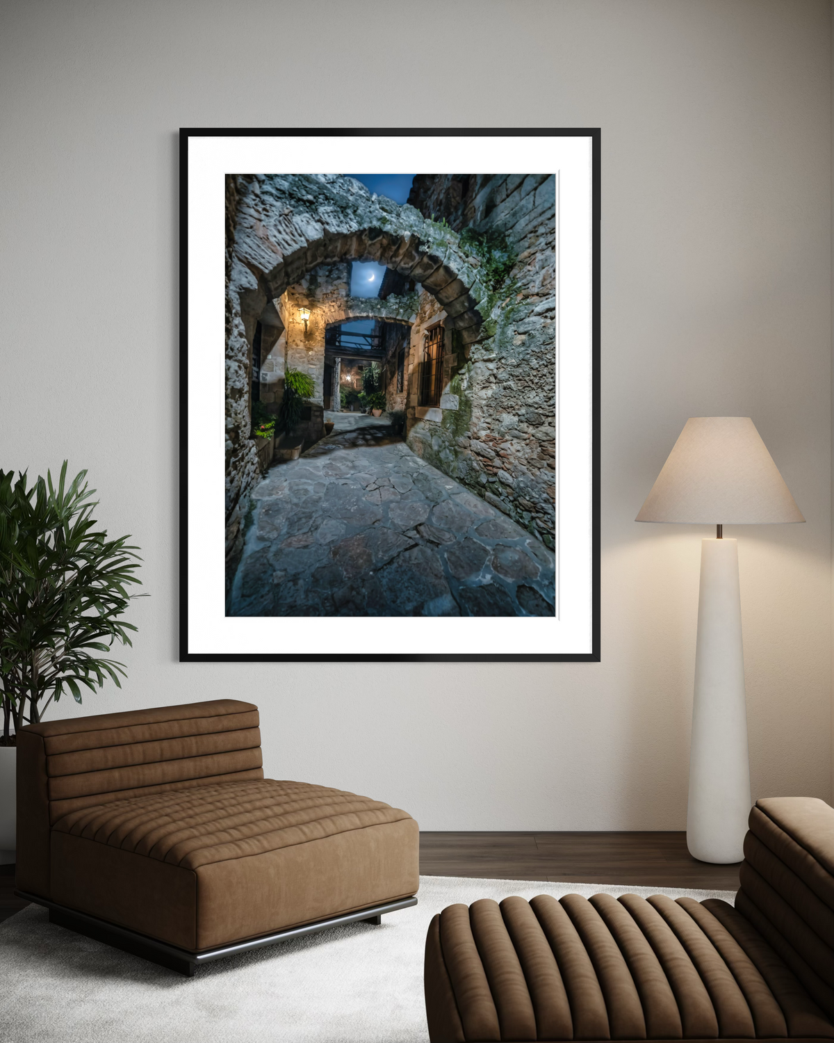 Moon in the Double Arch — limited edition fine art print by Marco Zouvek, Pals (view 3)