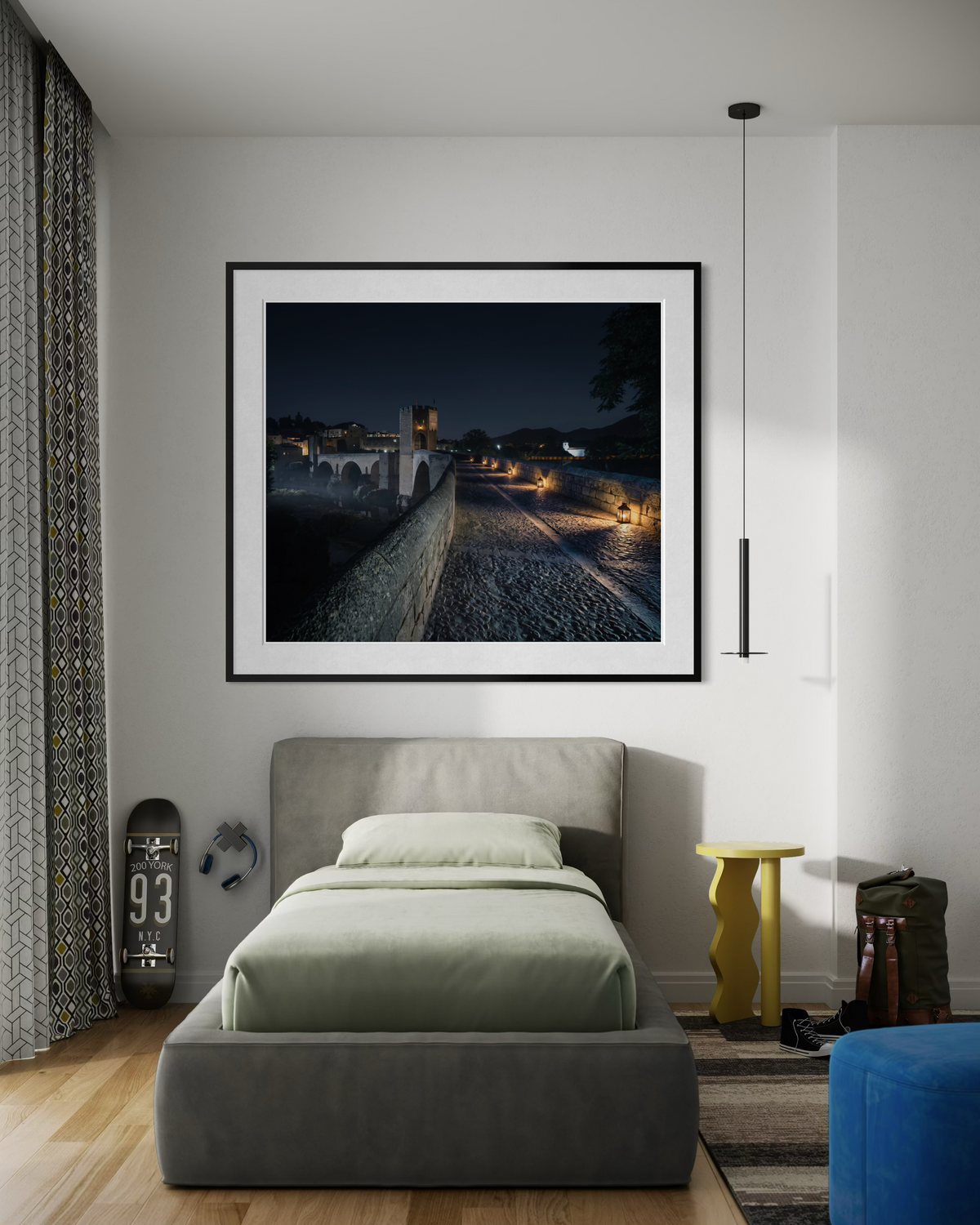 Lanterns on the Medieval Bridge, Besalú — limited edition fine art print by Marco Zouvek (view 3)