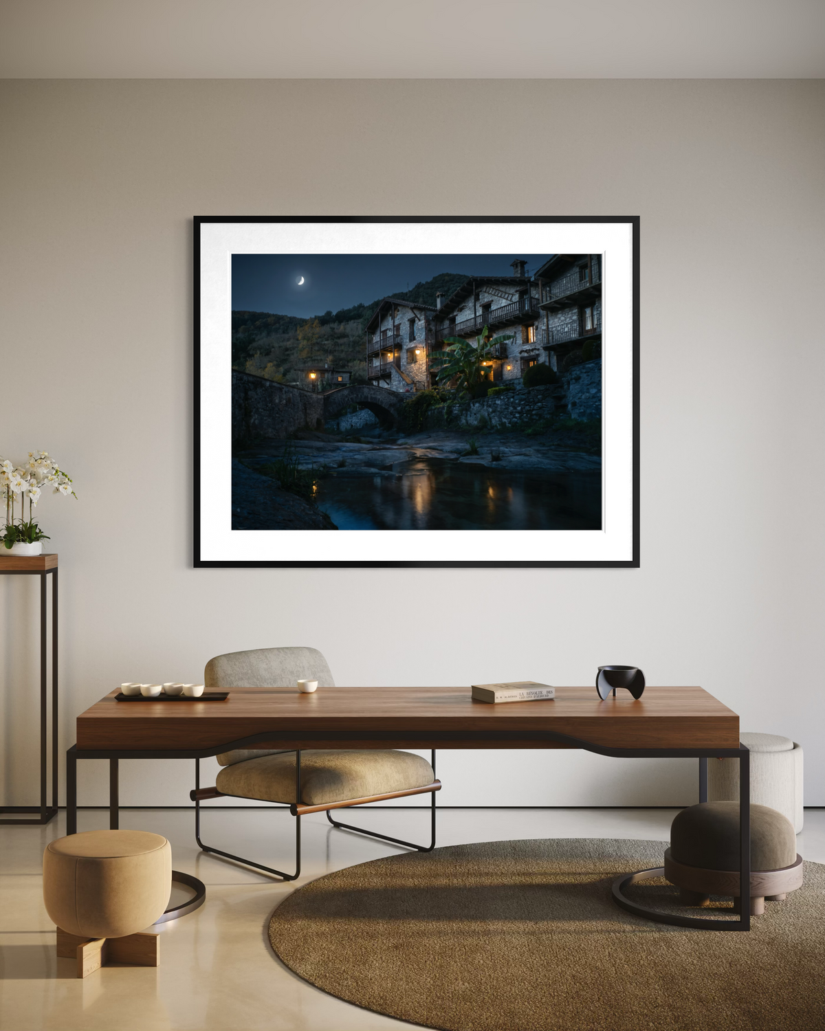Crescent Over the Riverbed