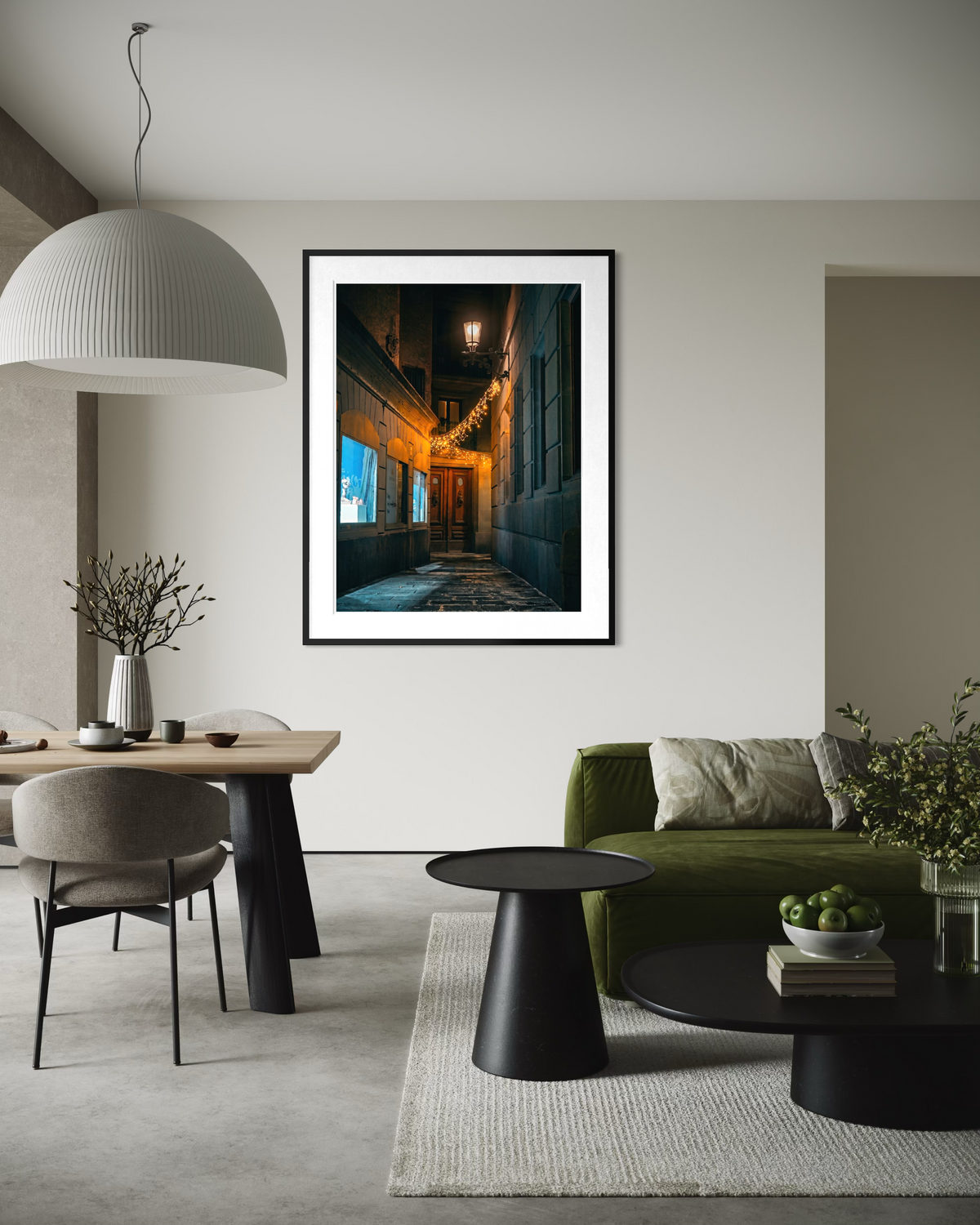 Golden Threshold: Barcelona, framed fine art print in an interior