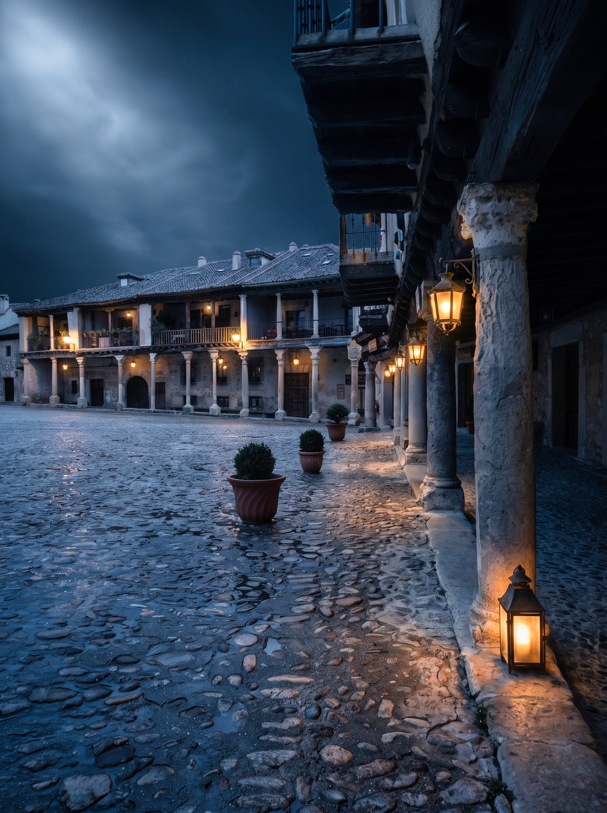 The Long Colonnade of Pedraza
